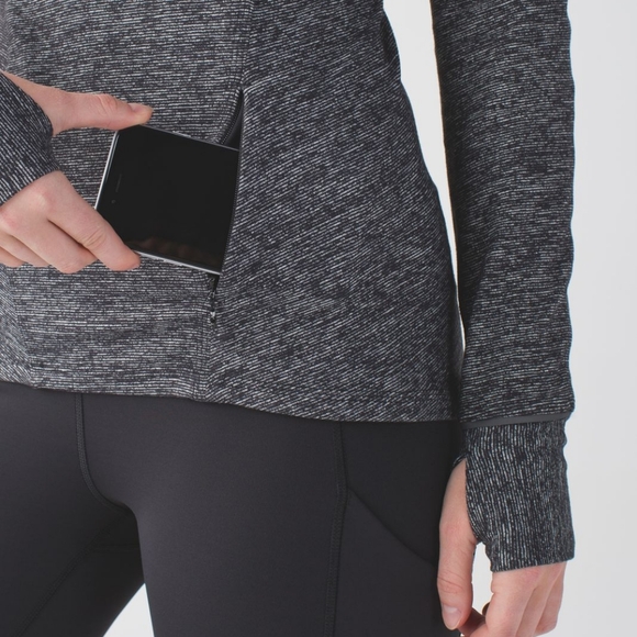 Lululemon Kanto Catch Me 1/2 ZipWee Stripe Black Heathered Black - Picture 2 of 12